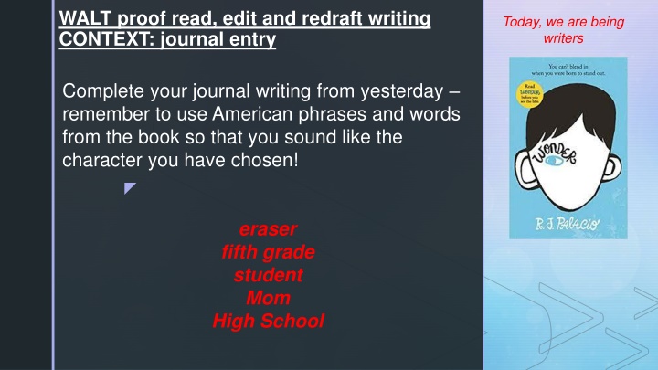 walt proof read edit and redraft writing context