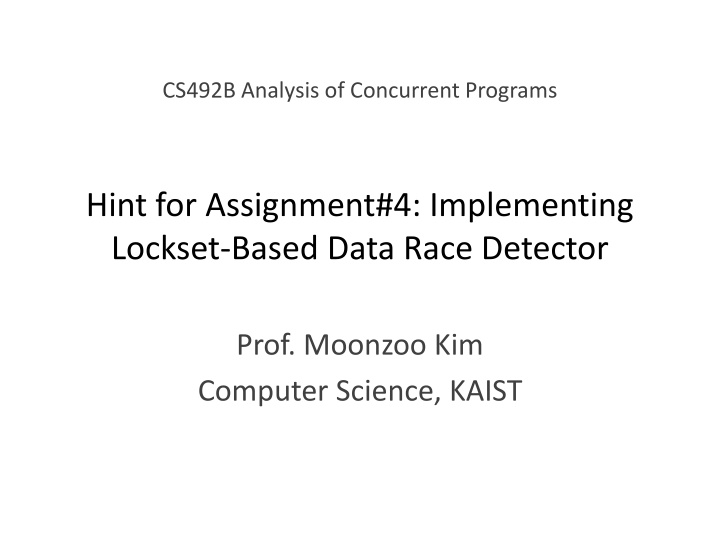 cs492b analysis of concurrent programs