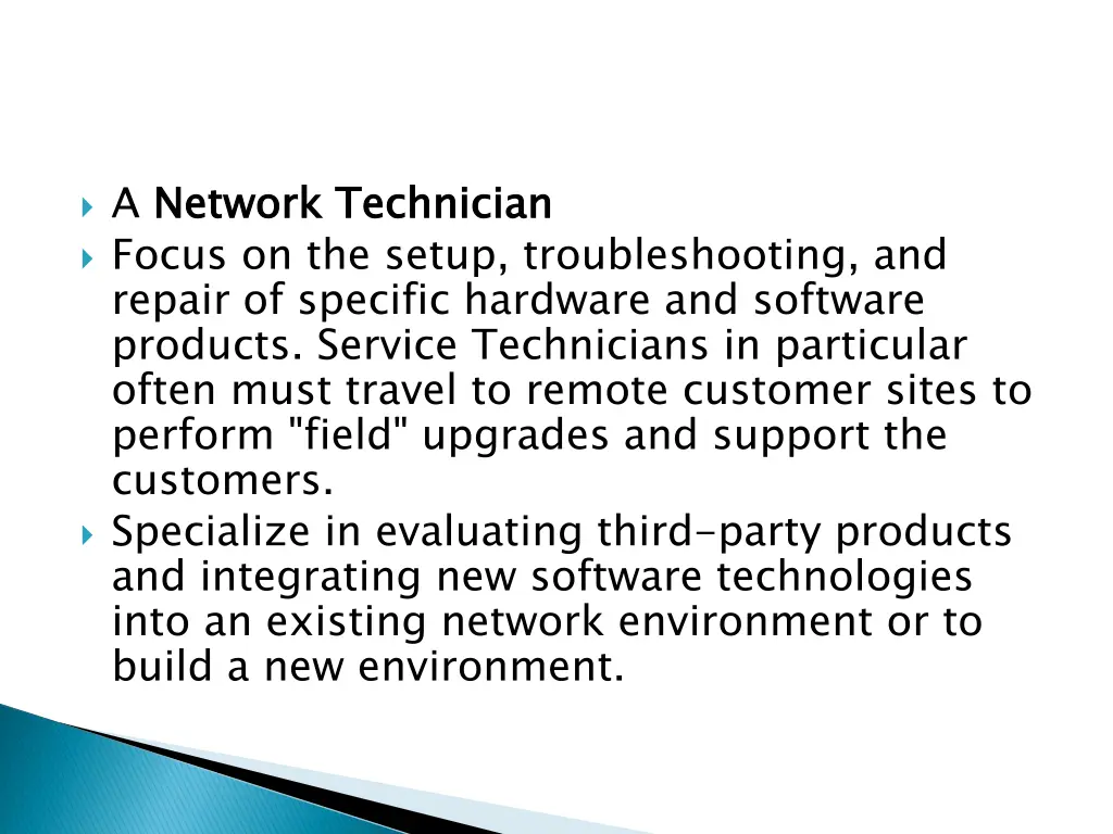 a network technician focus on the setup