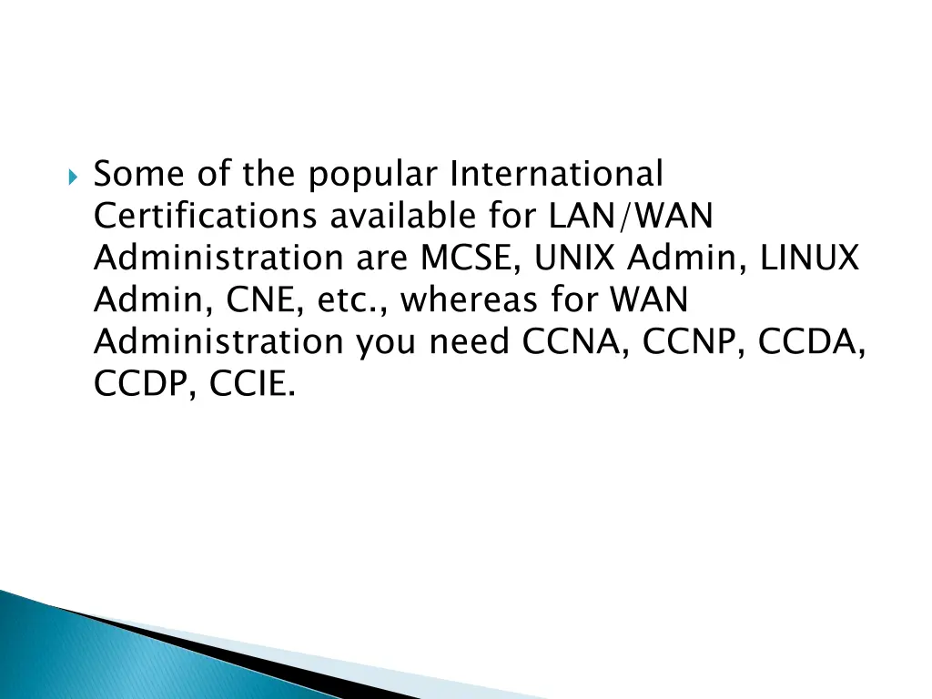 some of the popular international certifications