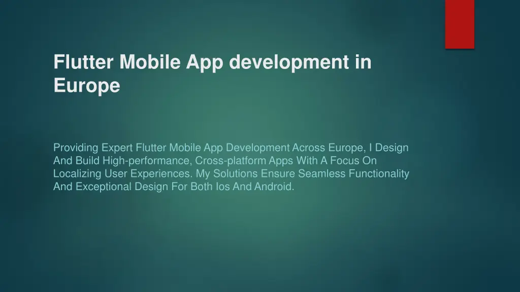 flutter mobile app development in europe