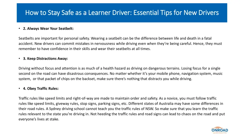 how to stay safe as a learner driver essential 2