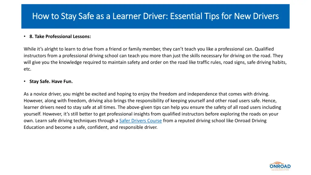 how to stay safe as a learner driver essential 4