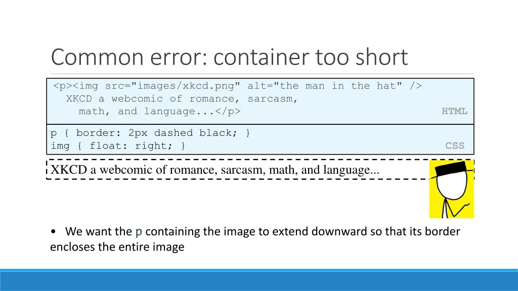 common error container too short