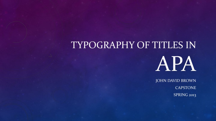 typography of titles in