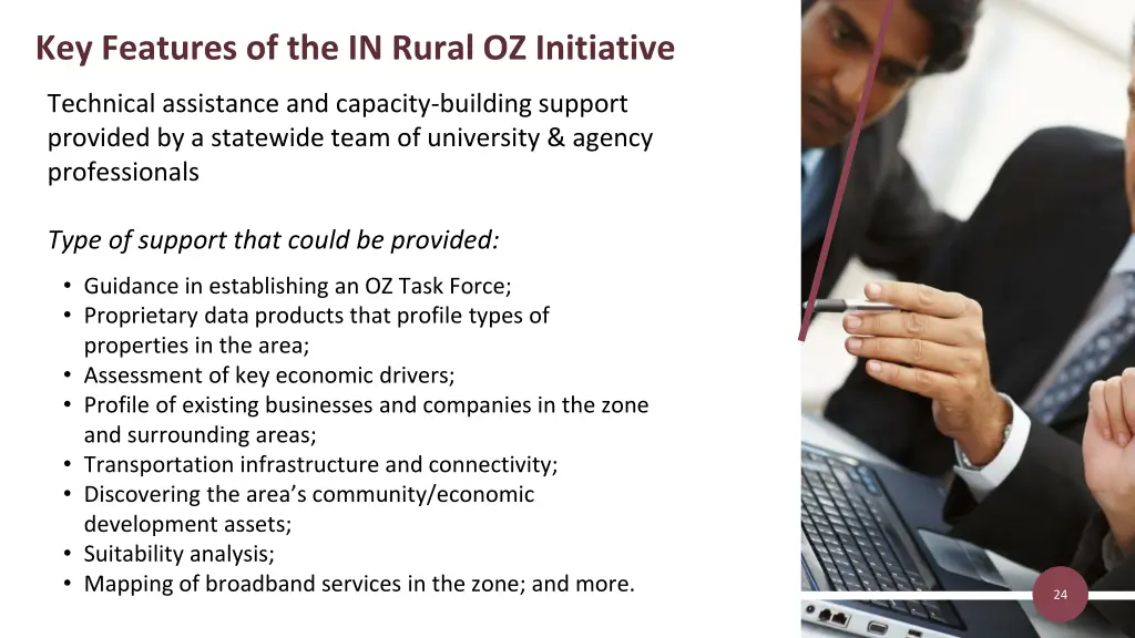 key features of the in rural oz initiative