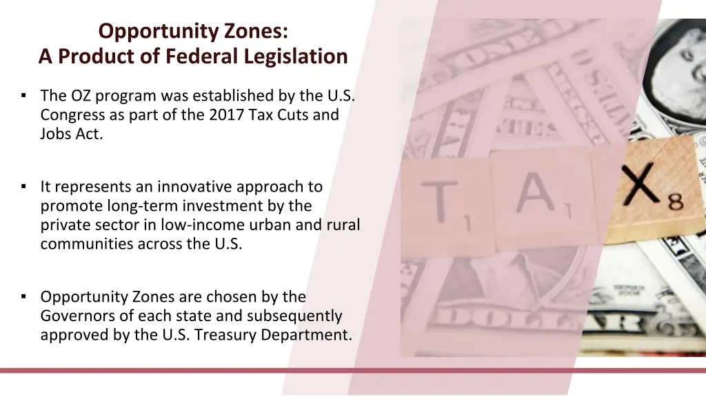 opportunity zones a product of federal legislation