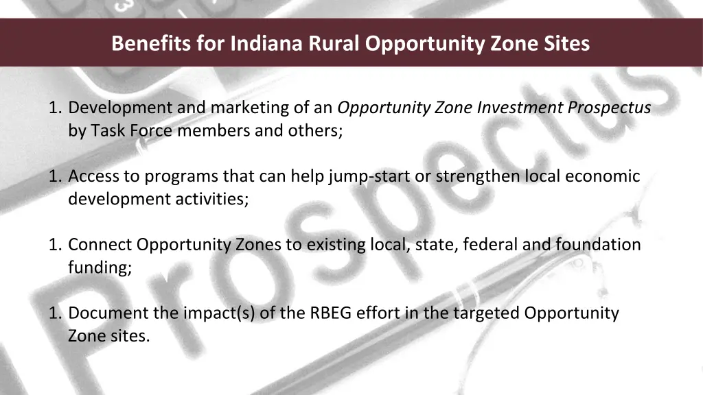 why a need for the opportunity zone program