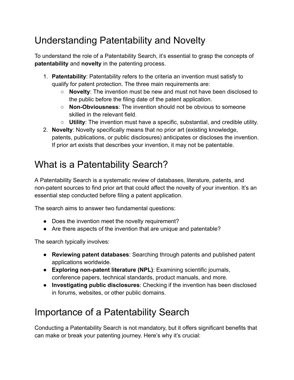 understanding patentability and novelty