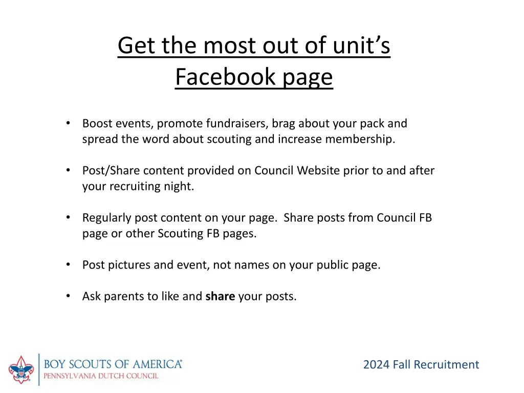 get the most out of unit s facebook page