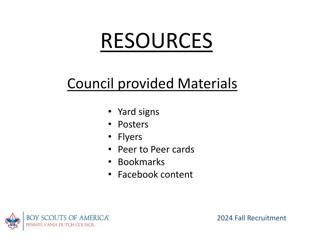 resources