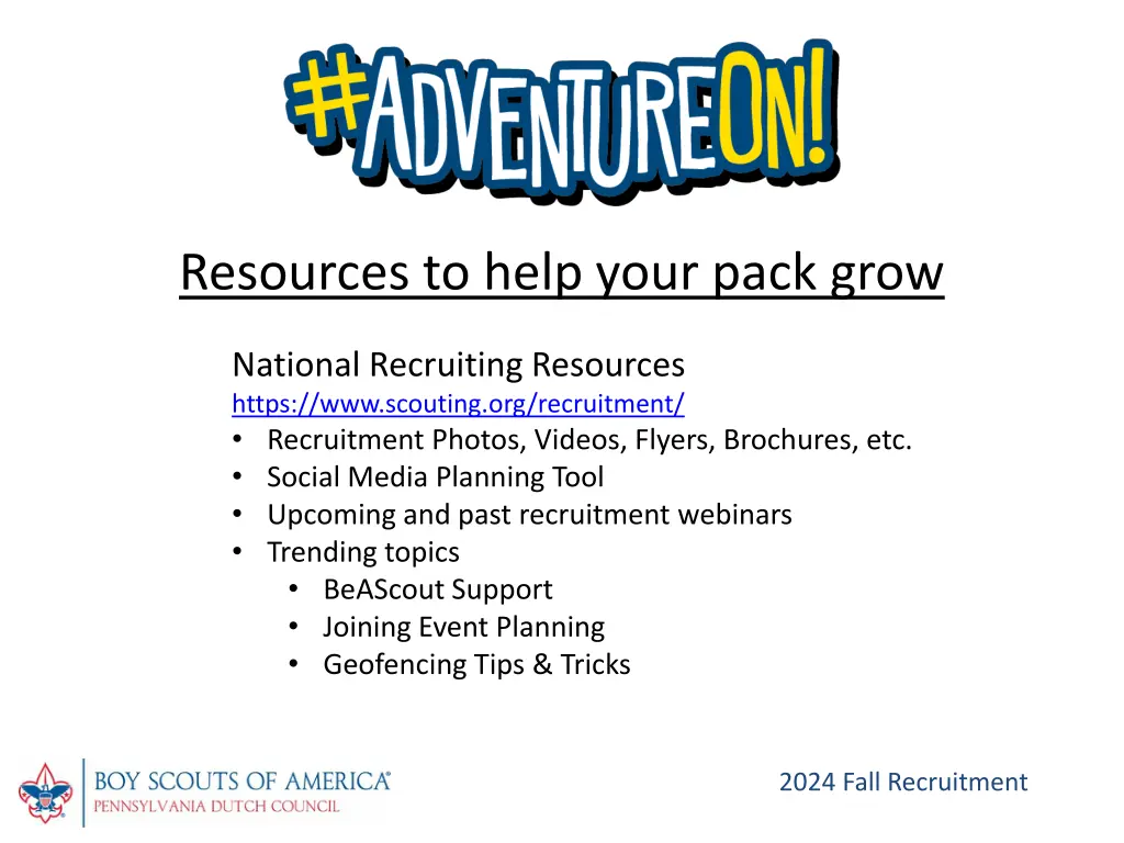 resources to help your pack grow 1