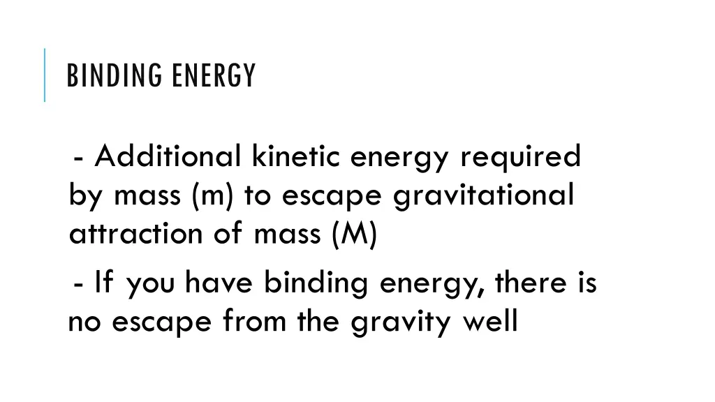 binding energy