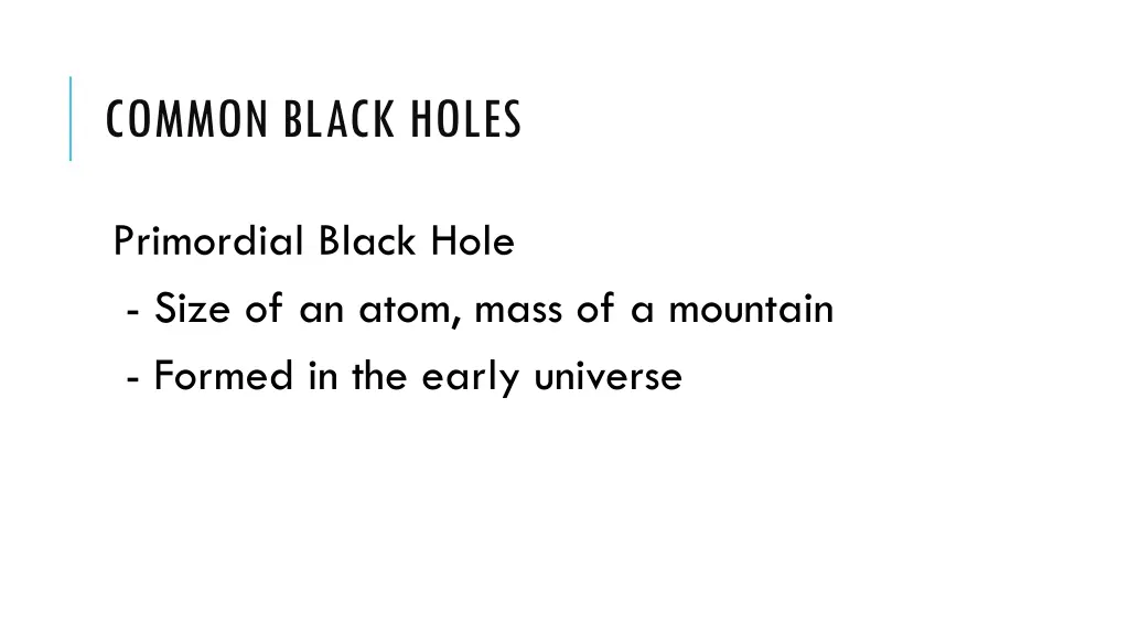 common black holes