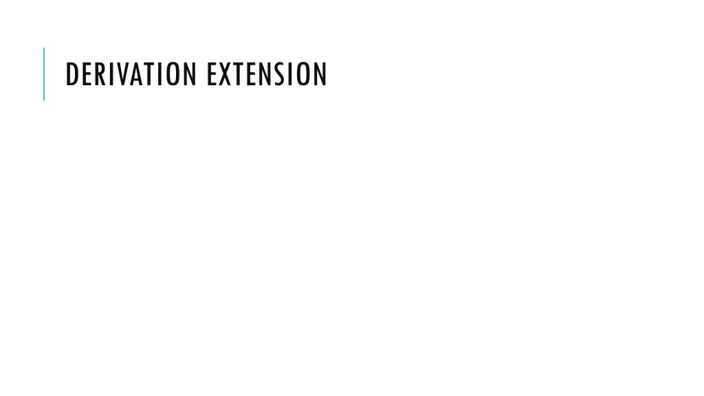 derivation extension