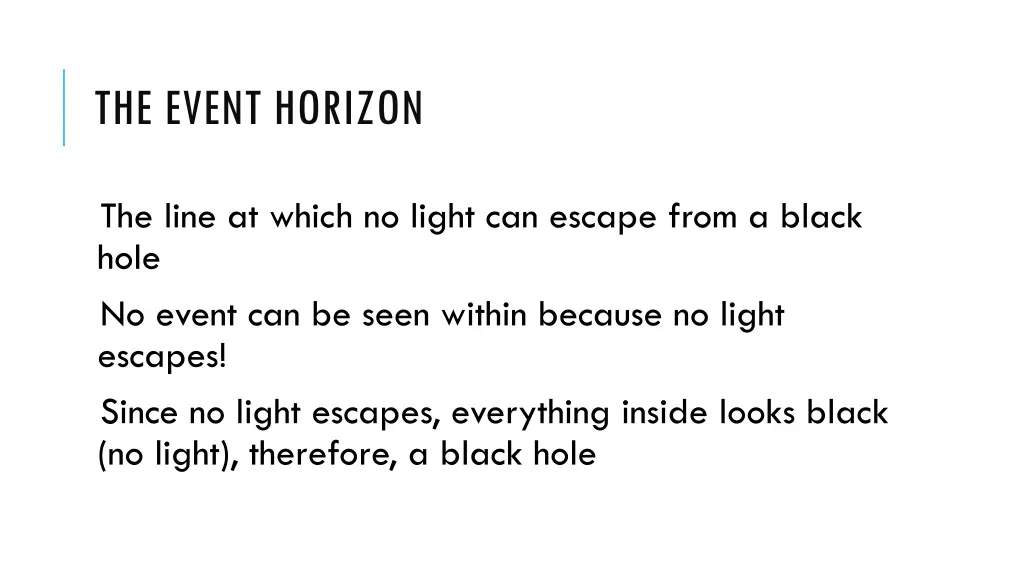 the event horizon