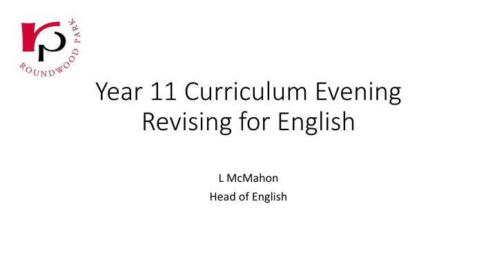 year 11 curriculum evening revising for english