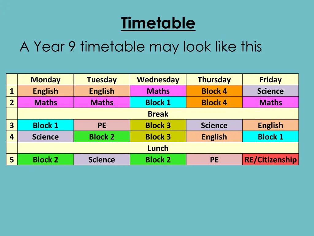 timetable