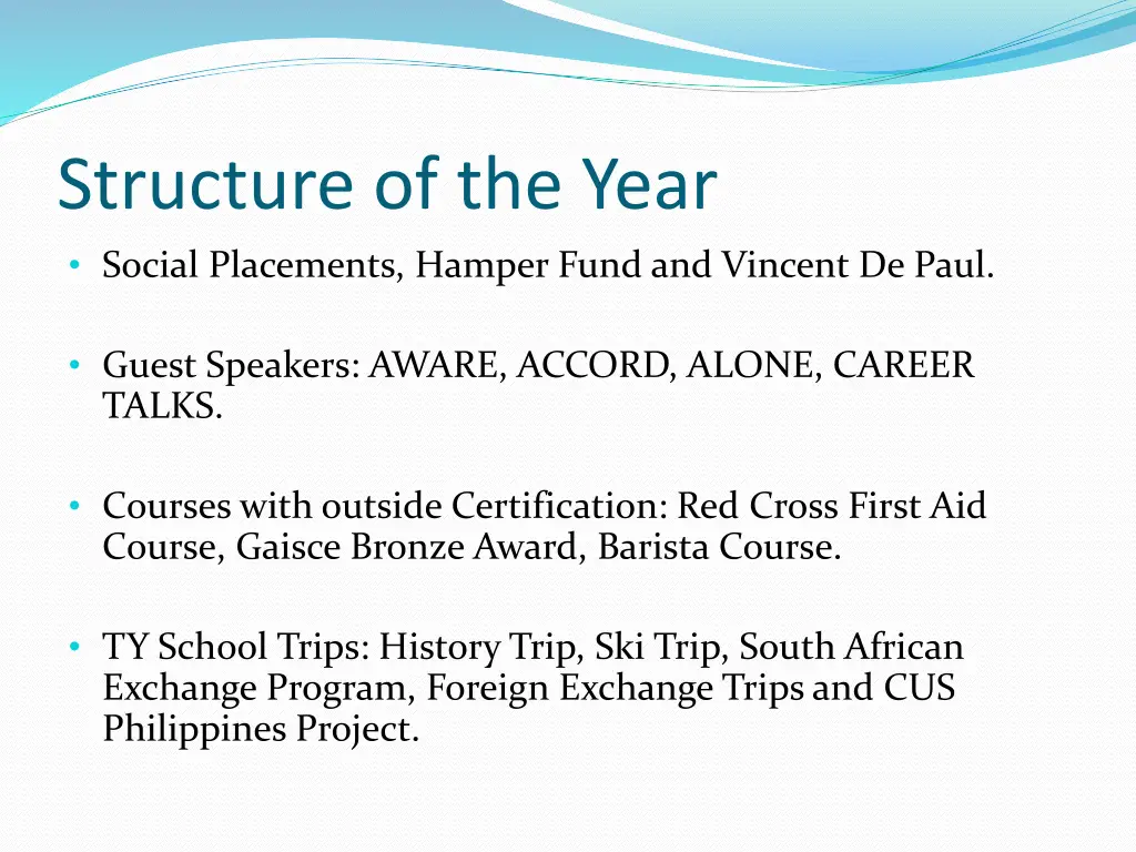 structure of the year social placements hamper