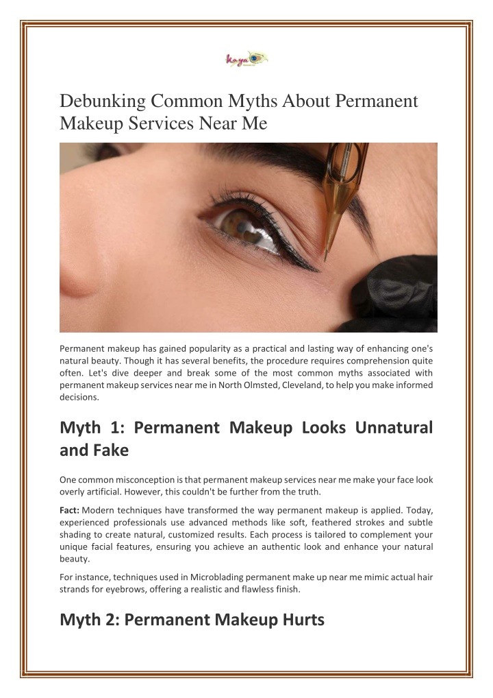 debunking common myths about permanent makeup