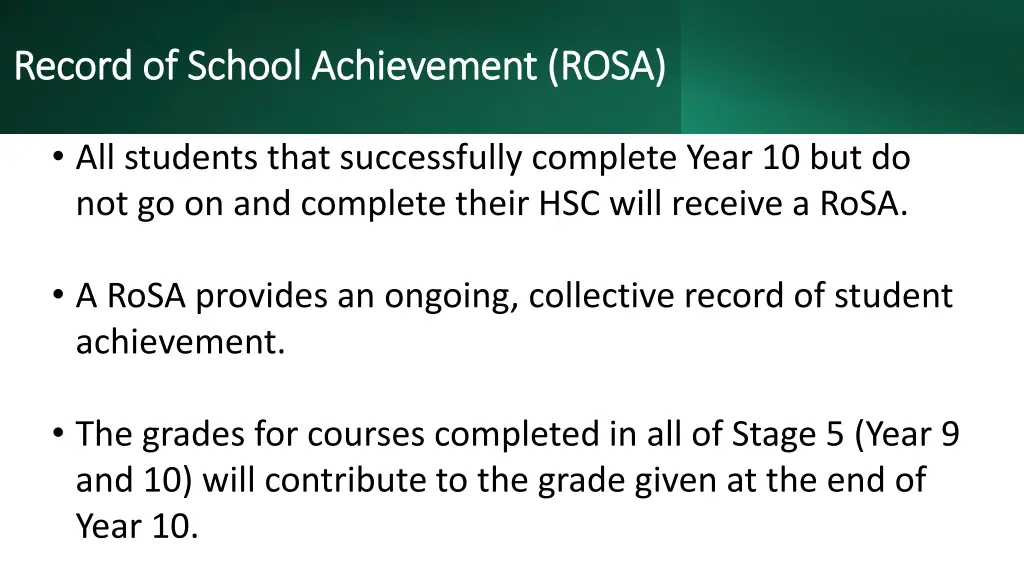 record of school achievement rosa record