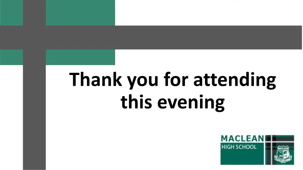 thank you for attending this evening