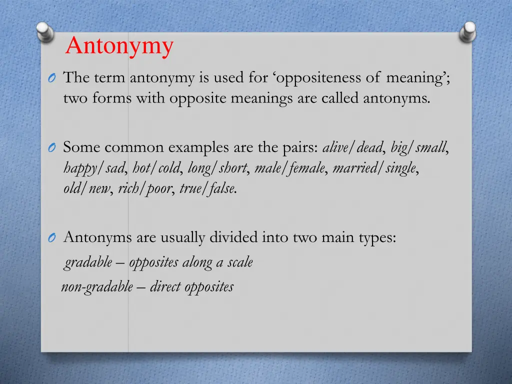 antonymy