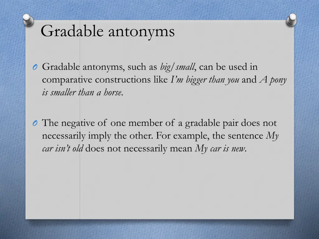 gradable antonyms