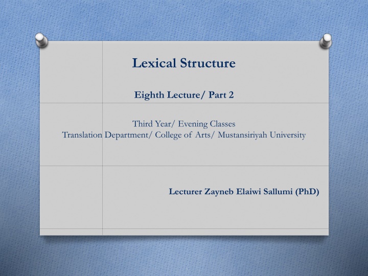 lexical structure