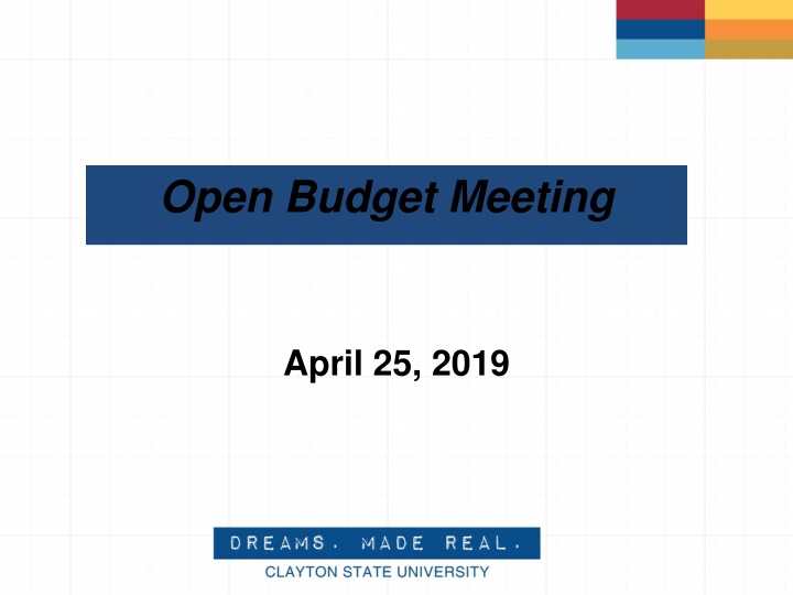 open budget meeting