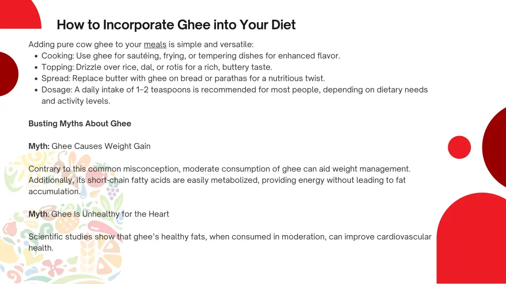 how to incorporate ghee into your diet