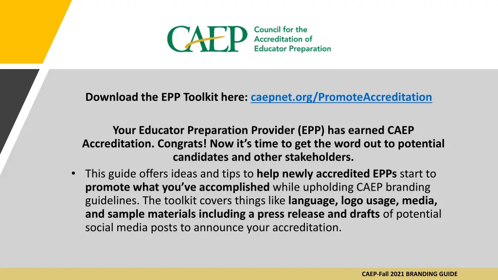 download the epp toolkit here caepnet