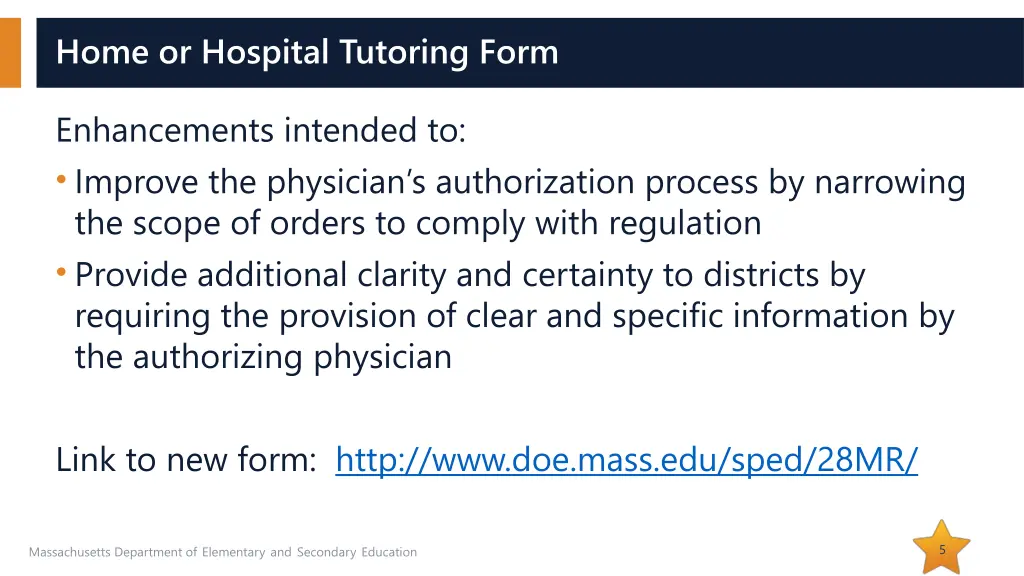 home or hospital tutoring form