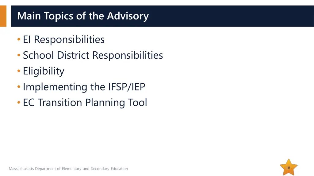 main topics of the advisory