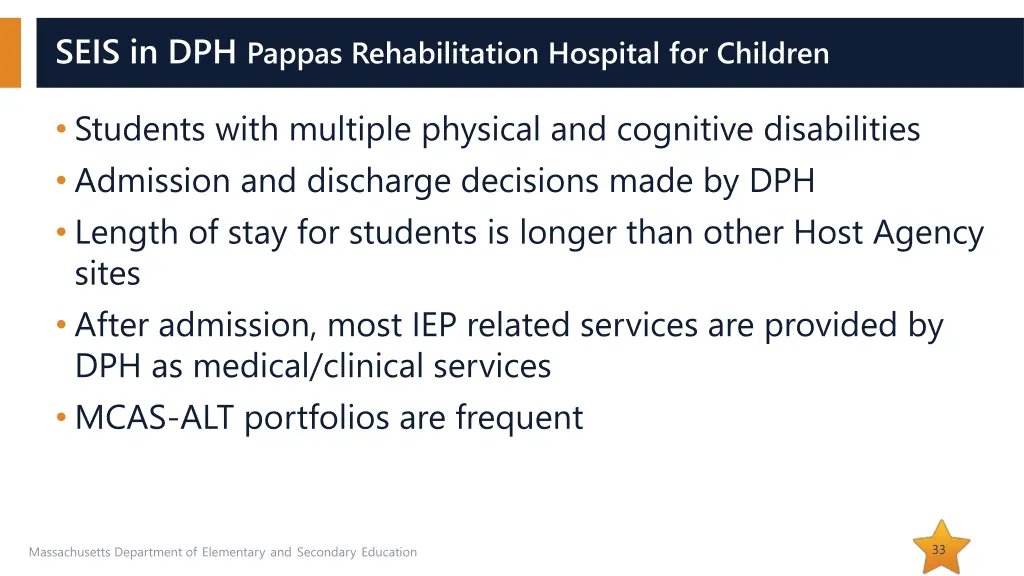 seis in dph pappas rehabilitation hospital