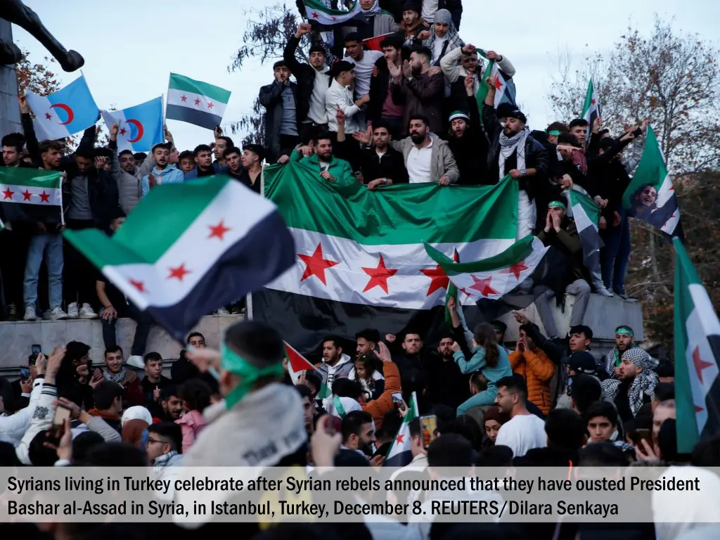 syrians living in turkey celebrate after syrian