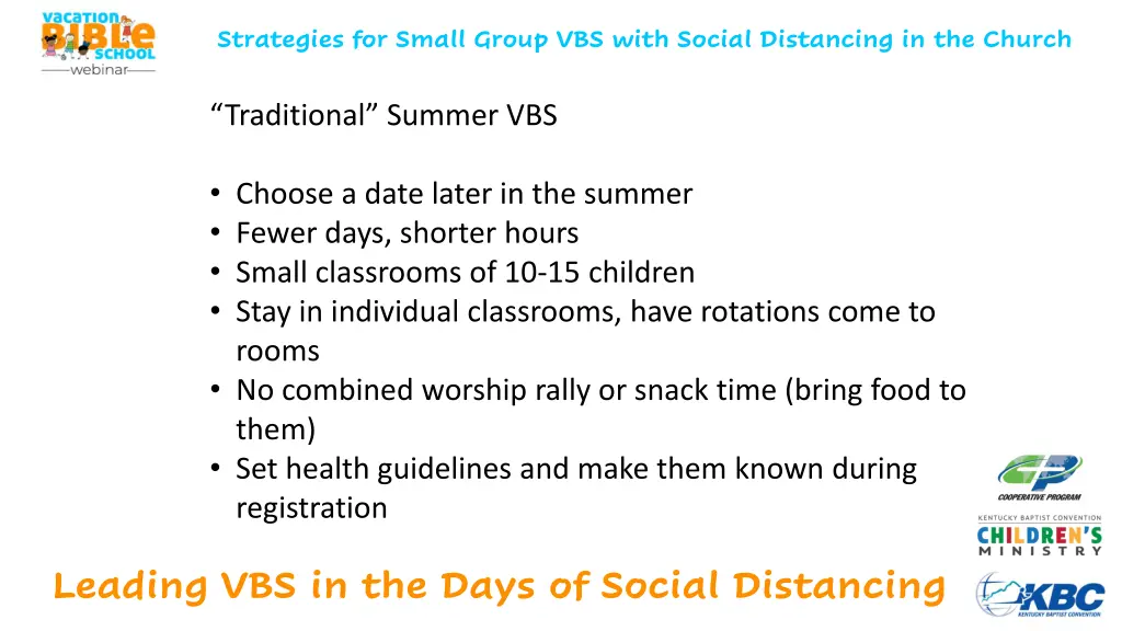 strategies for small group vbs with social 1