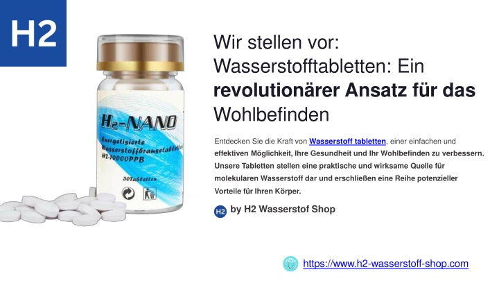 wir stellen vor wasserstofftabletten