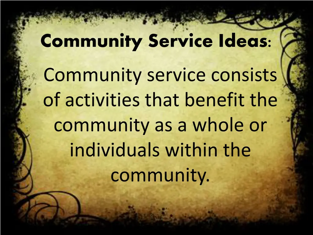 community service ideas