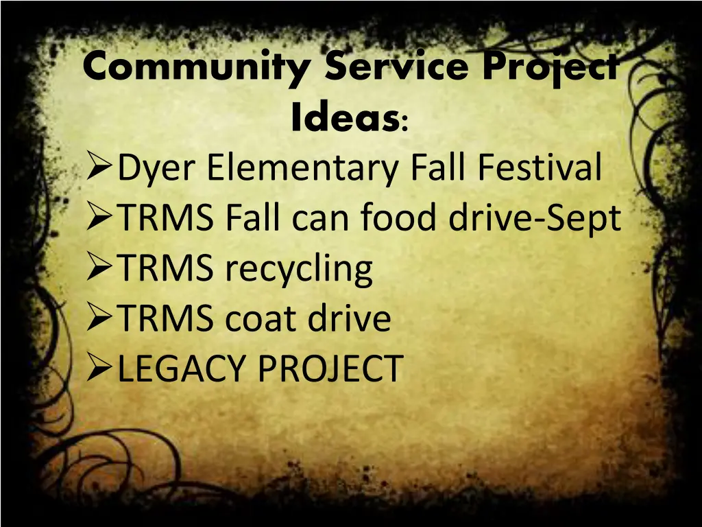 community service project ideas dyer elementary