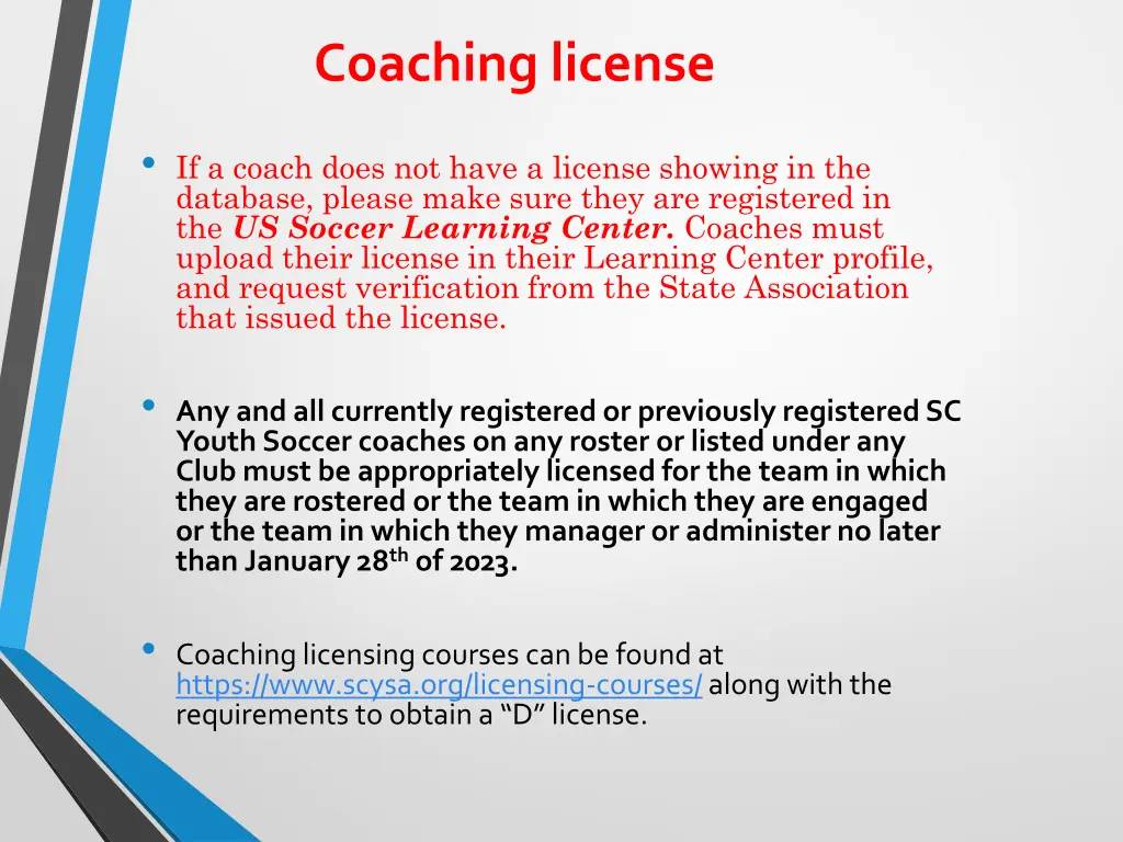 coaching license