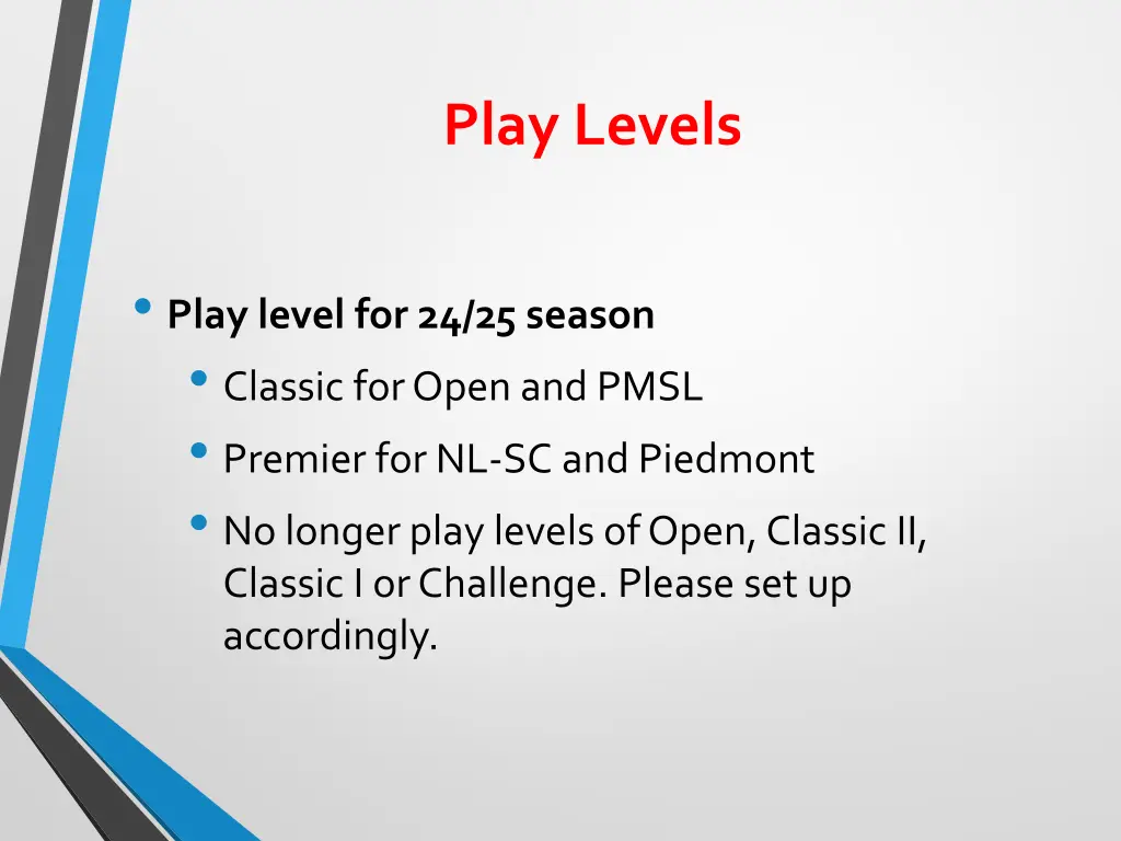 play levels