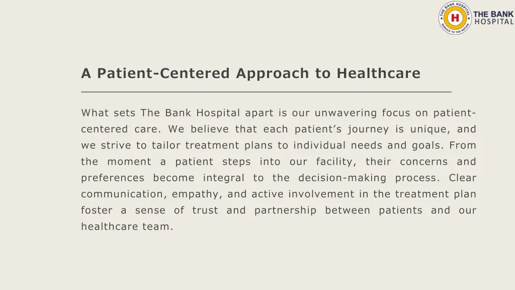 a patient centered approach to healthcare