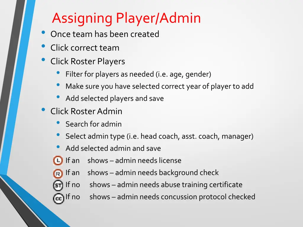 assigning player admin once team has been created