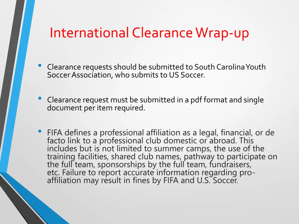 international clearance wrap up