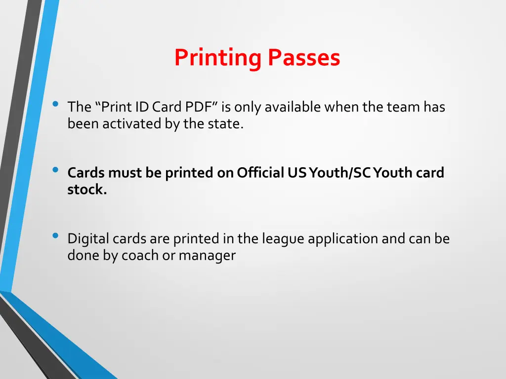 printing passes