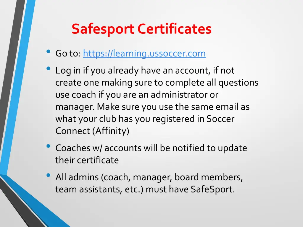 safesportcertificates go to https learning