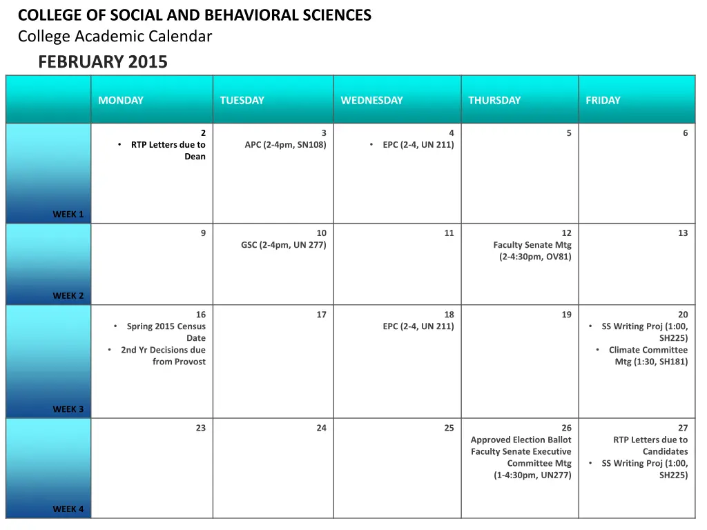 college of social and behavioral sciences college 6