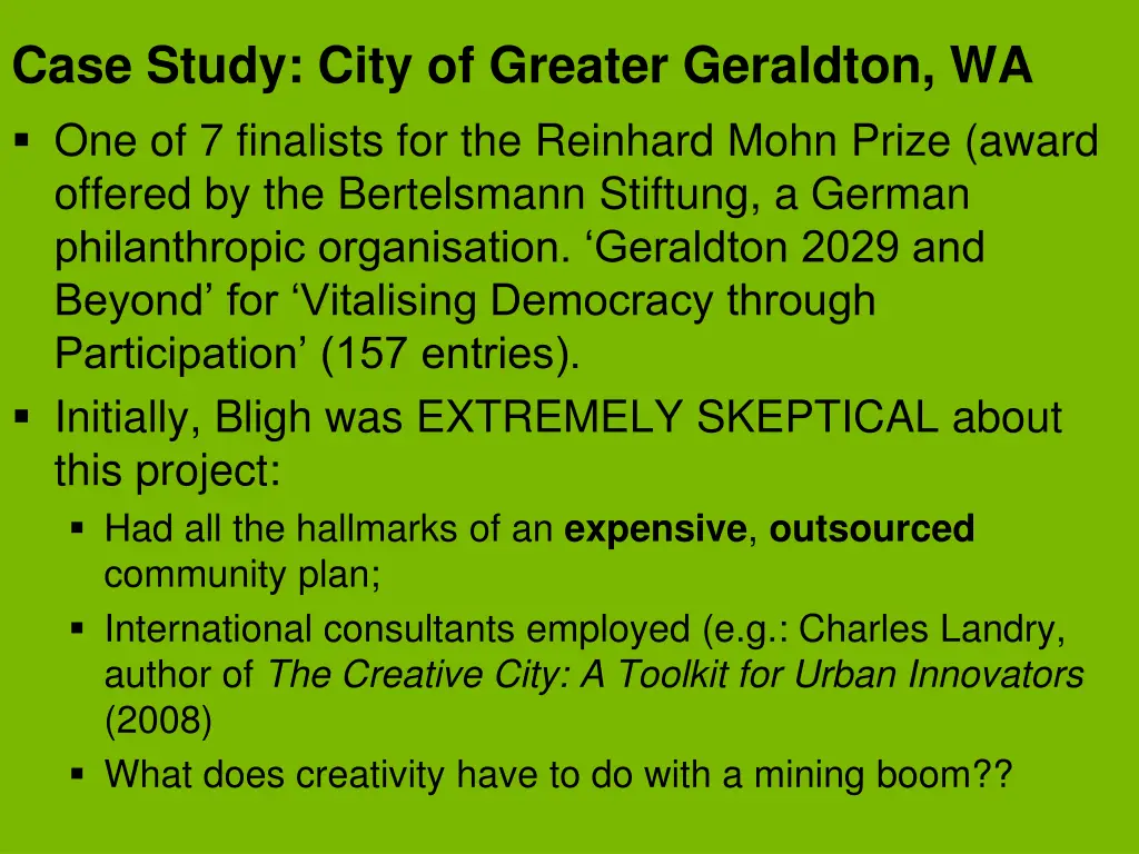 case study city of greater geraldton