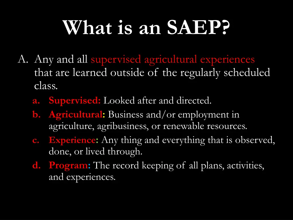 what is an saep